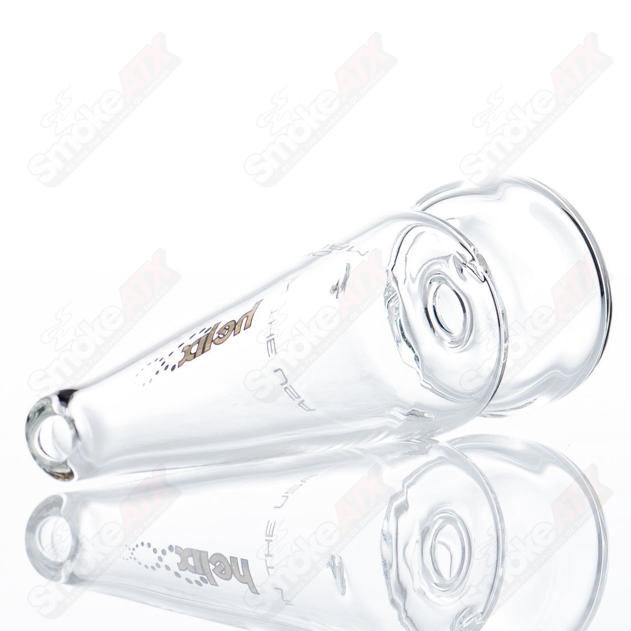 Gold Label Straight Line Puffco Dry Top by American Helix, clear glass dab tool for Puffco vaporizers.