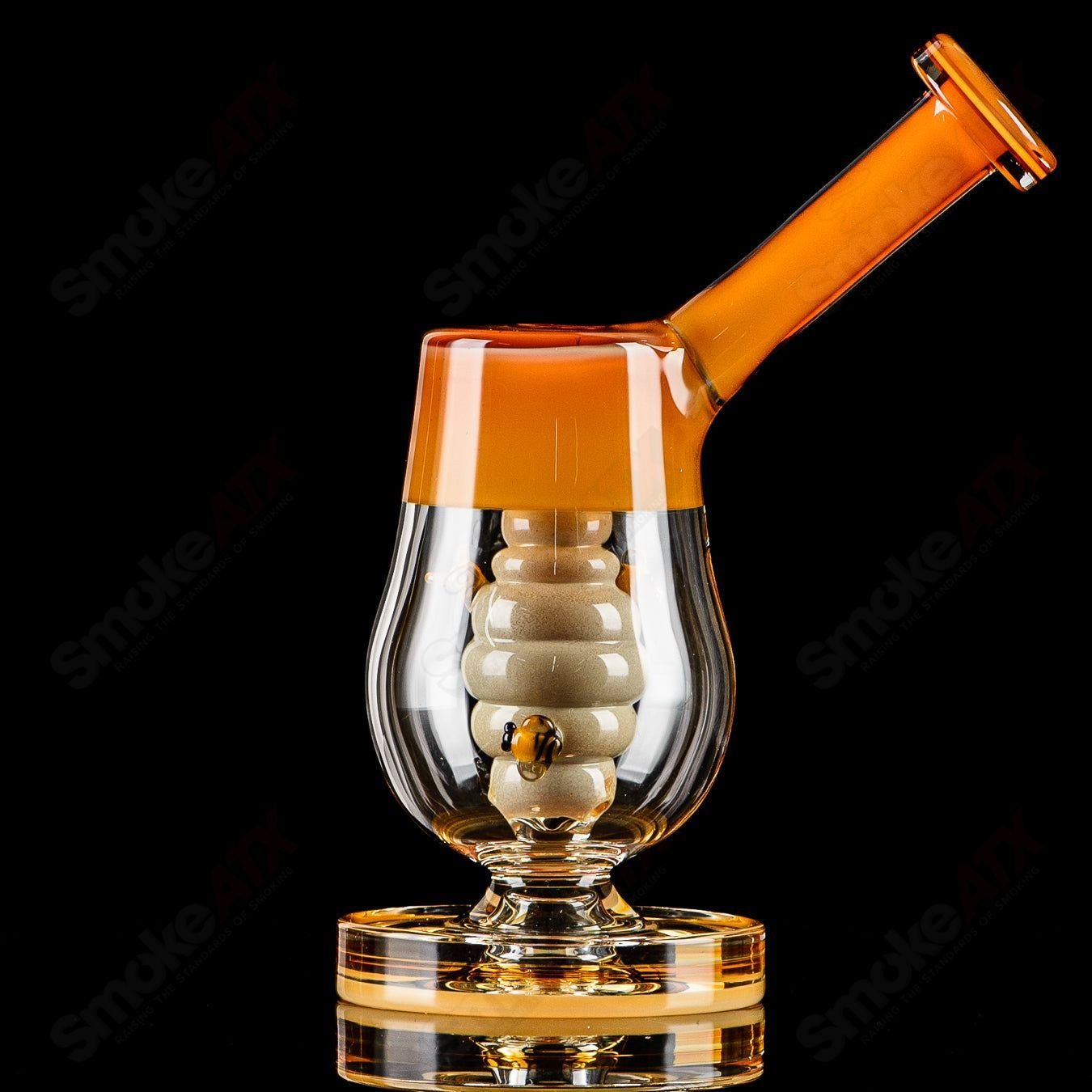 Joe P Glass Honeycomb Jammer Set Heady Glass Bubblers with intricate honeycomb design and colorful glass accents.