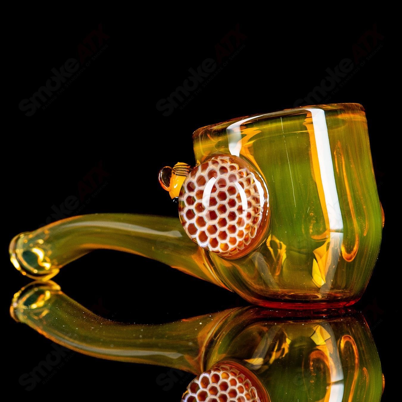 Joe P Glass Honeycomb Proxy Attachment for Heady Glass, featuring intricate honeycomb design and glass craftsmanship.