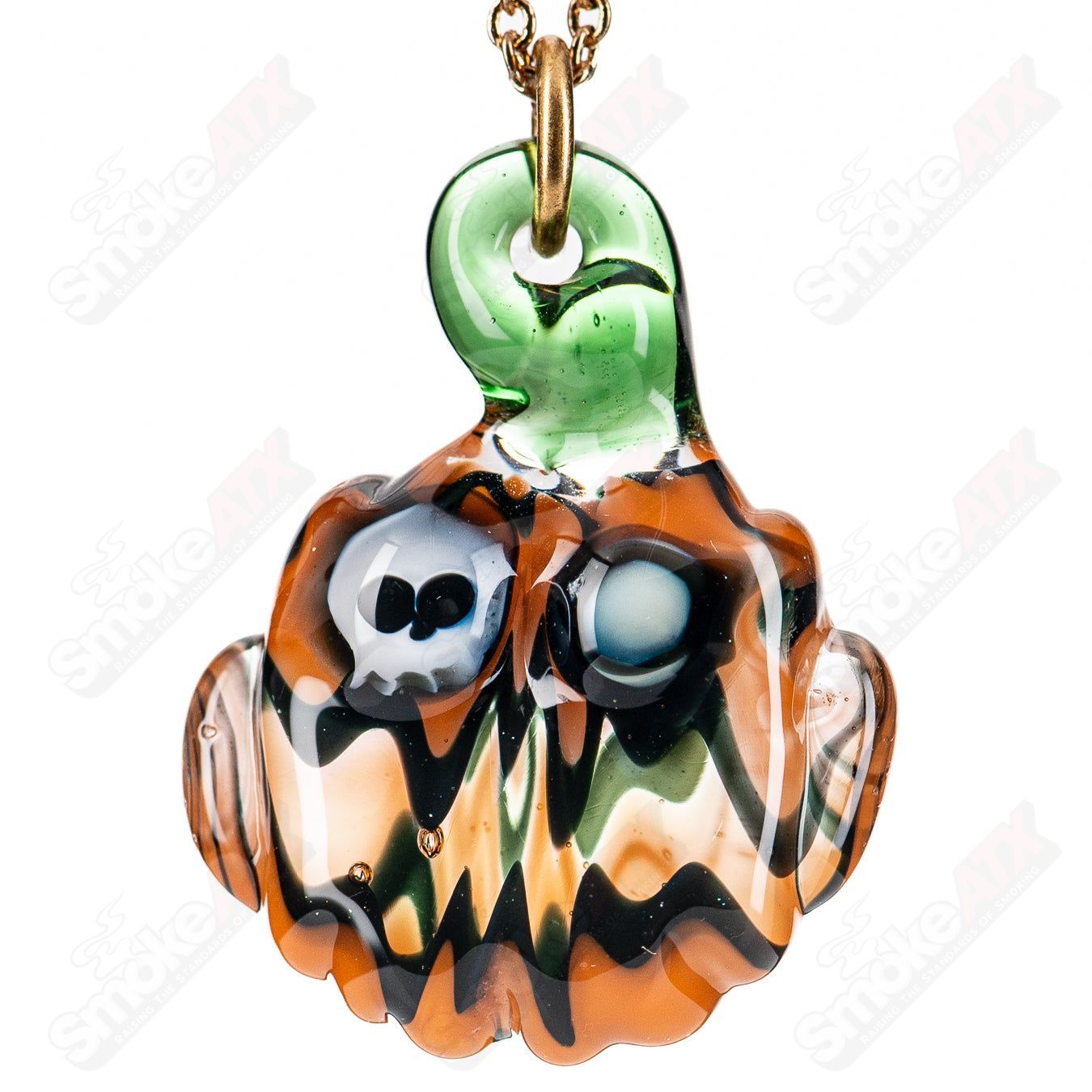 Jackolantern Necklace Indo Glass - Smoke ATX