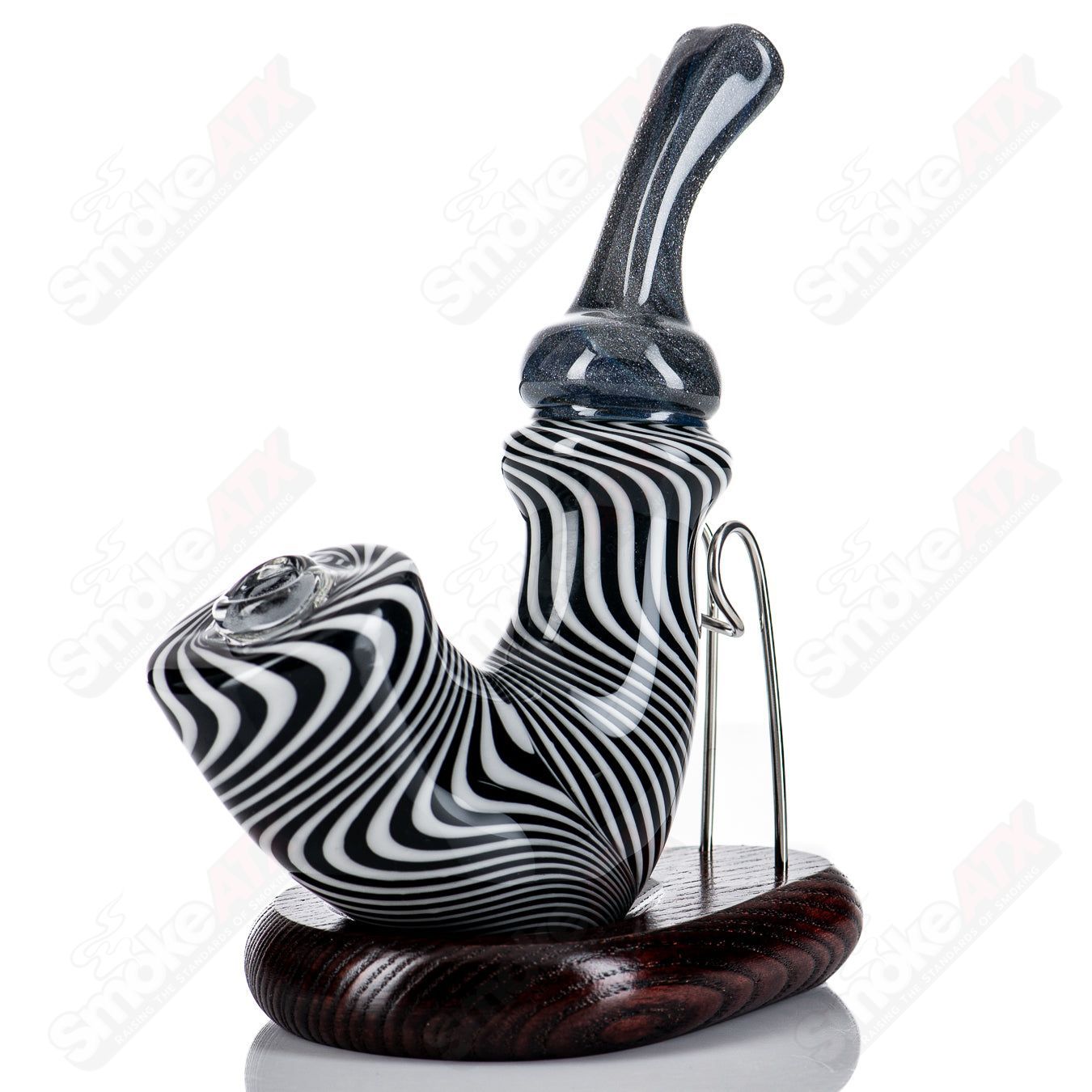 JMass Jailbird Errlock Sherlock Rig, a clear heady glass concentrate rig with intricate design and detailed craftsmanship.
