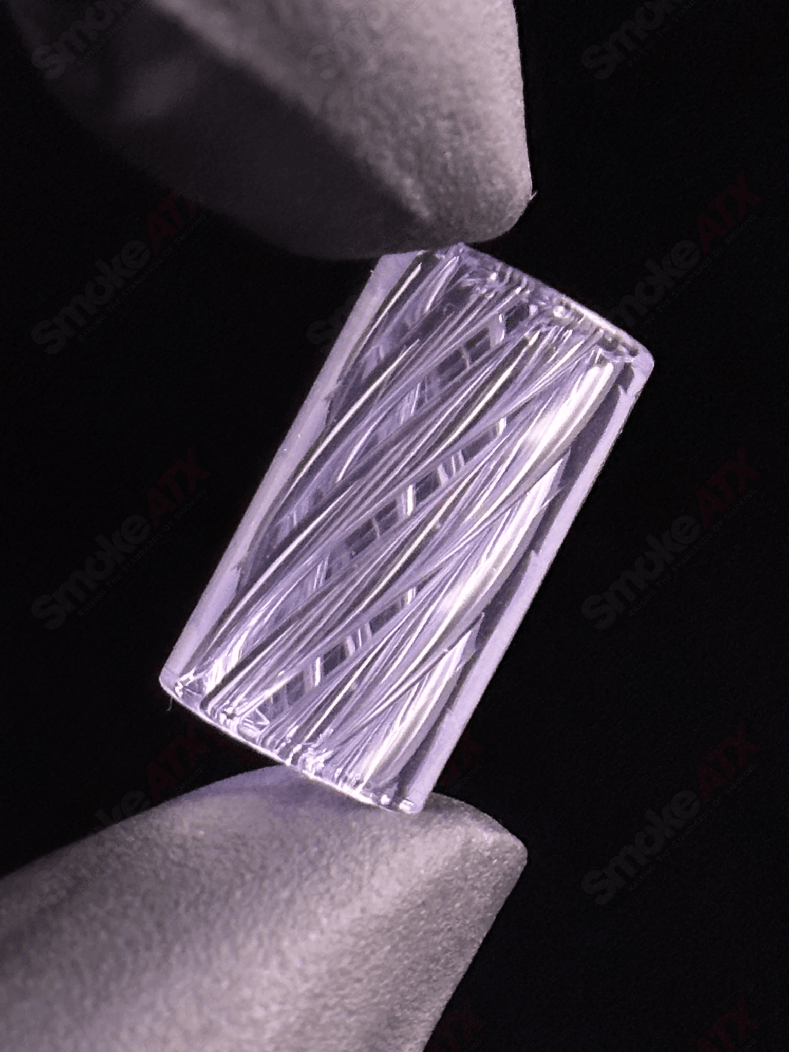 Glass joint tip by Kovacs Glass for rolling, part of 420 products, designed for smooth, even cannabis joint preparation.
