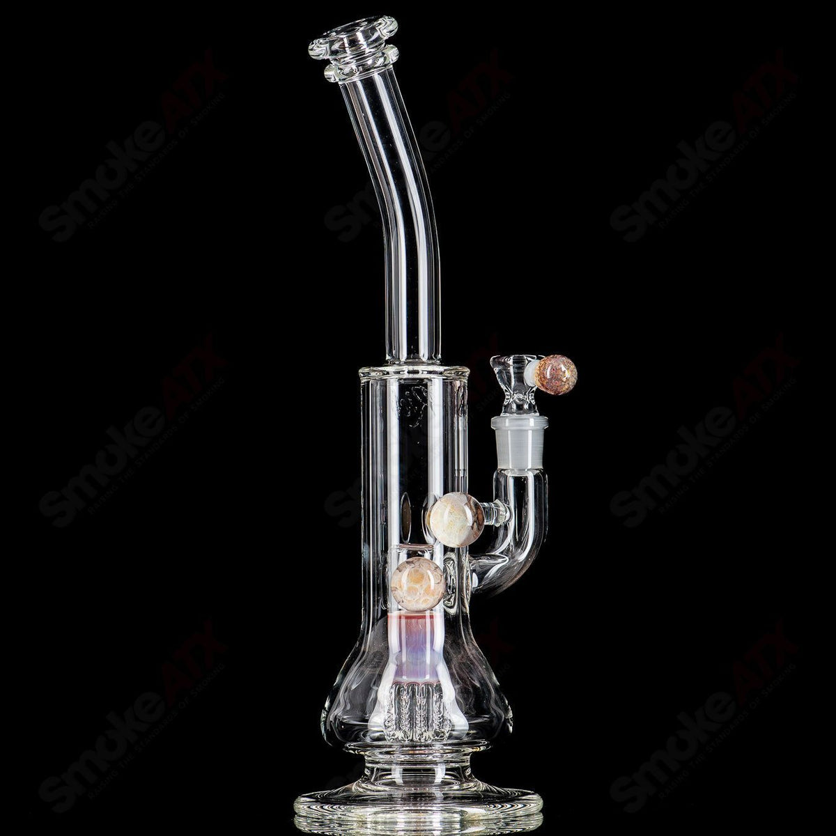 14.5-inch Dirty Rico Serendipity straight glass tube with bent neck and 14mm bowl, featuring MIB design and Nobody Glass branding.