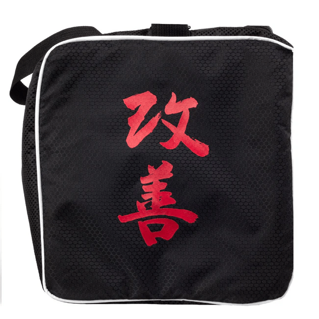 Kendama USA duffel bag in black with logo, made of durable fabric, suitable for carrying sports and travel gear.