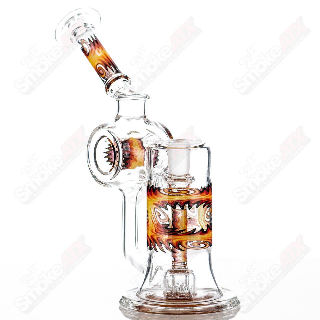 Heady glass Dewars Dumper Recycler by The Glass Carpenter featuring intricate design and vibrant colors, showcasing craftsmanship.