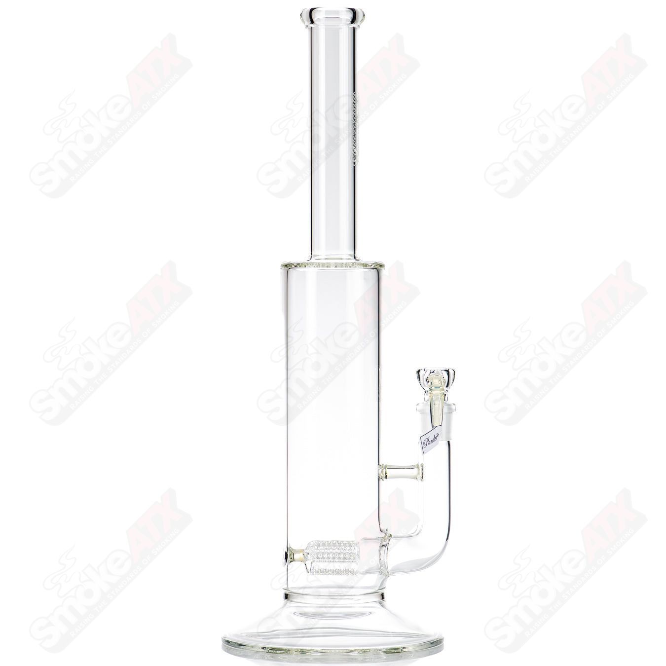 Heady glass King 3 line 6 cut Pandemic Sovereignty glass with intricate pattern and vibrant design, showcasing craftsmanship.