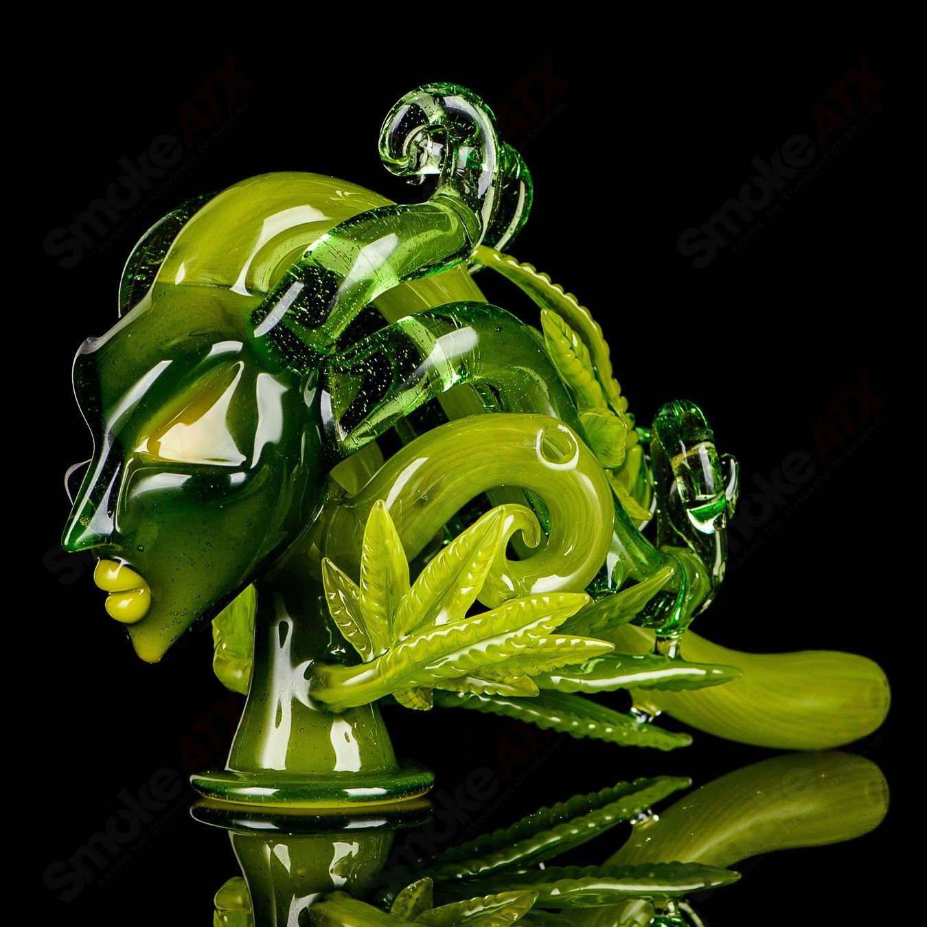 Lace Face Ganja Goddess Hashlock Dry Pipe (Signed 104) - Smoke ATX