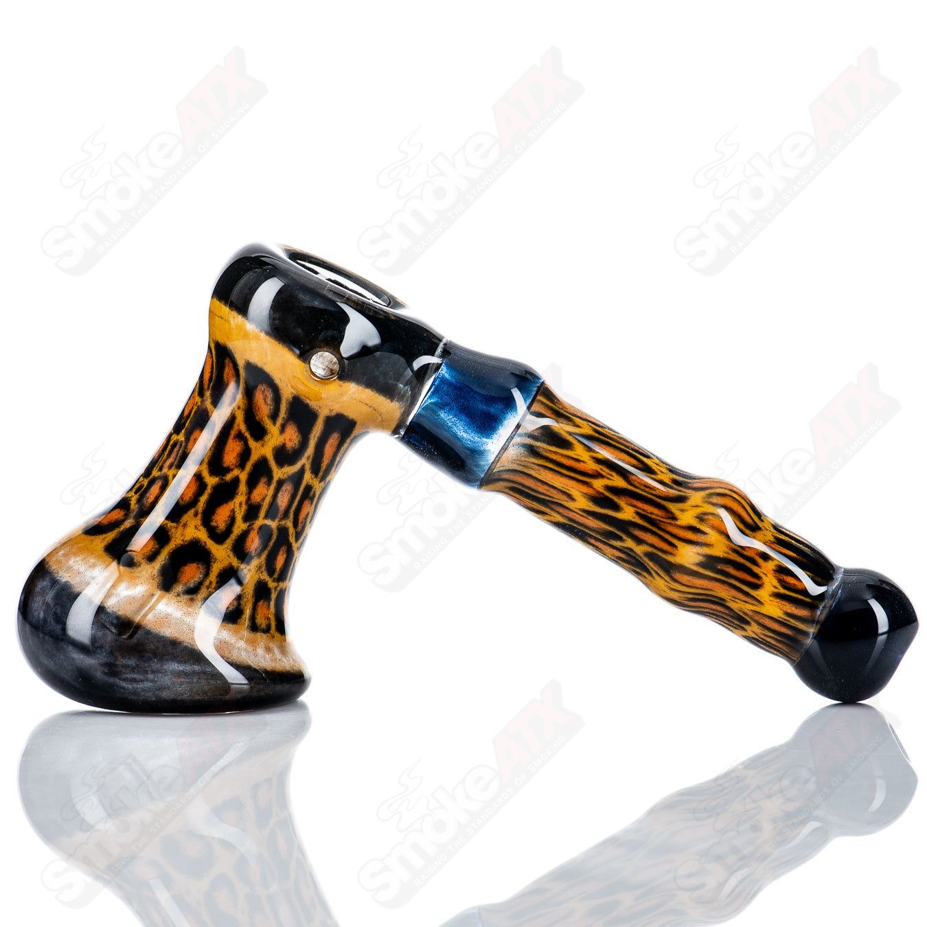 Leopard Print Hammer Bubbler Steve Hoffman - Smoke ATX