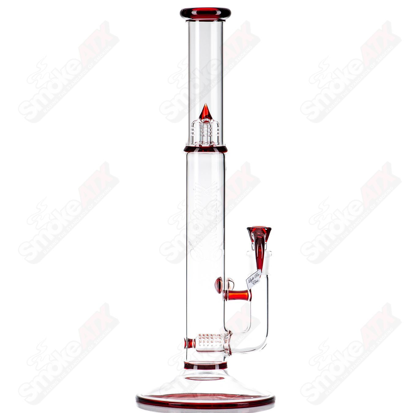 Light Red Elvis Full Accent Jumbo Biahop UpGrid stem - line w/ patchwork Millie by Sovereignty - Smoke ATX