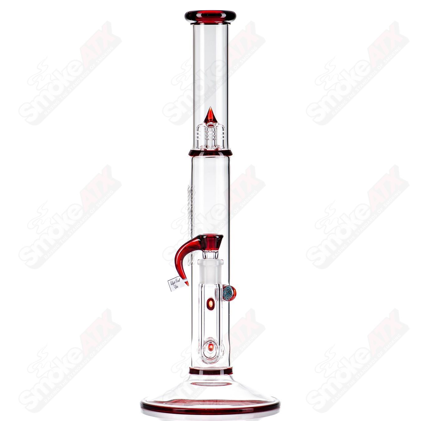 Light Red Elvis Full Accent Jumbo Biahop UpGrid stem - line w/ patchwork Millie by Sovereignty - Smoke ATX