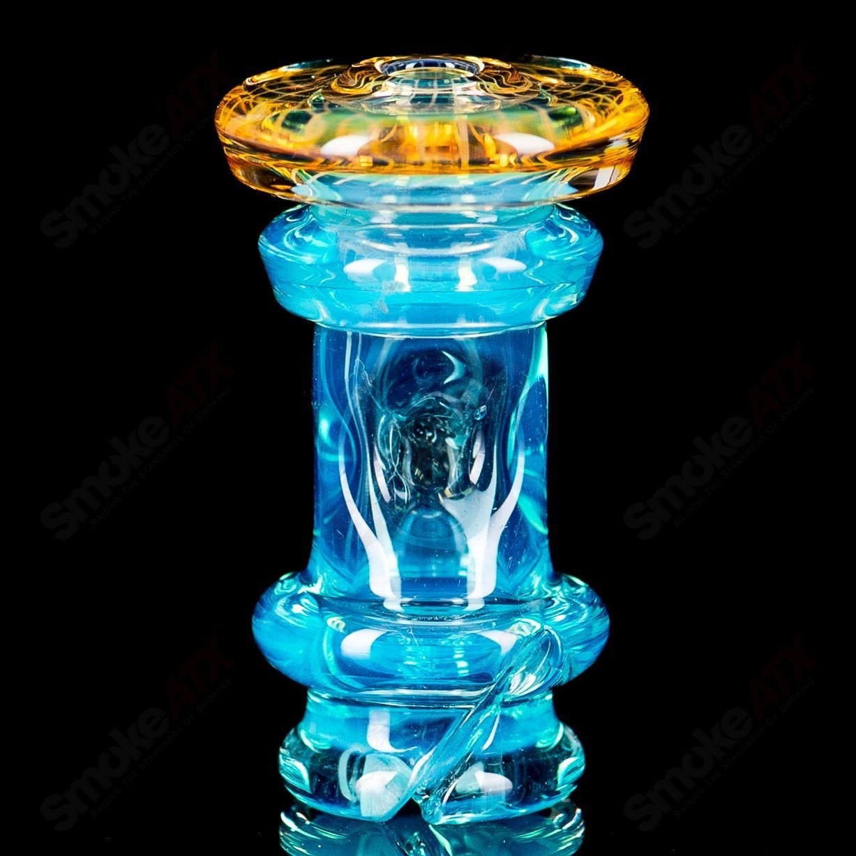 Meta - Terrania Puffco Pivot Mouthpiece by Gatez Glass - Smoke ATX