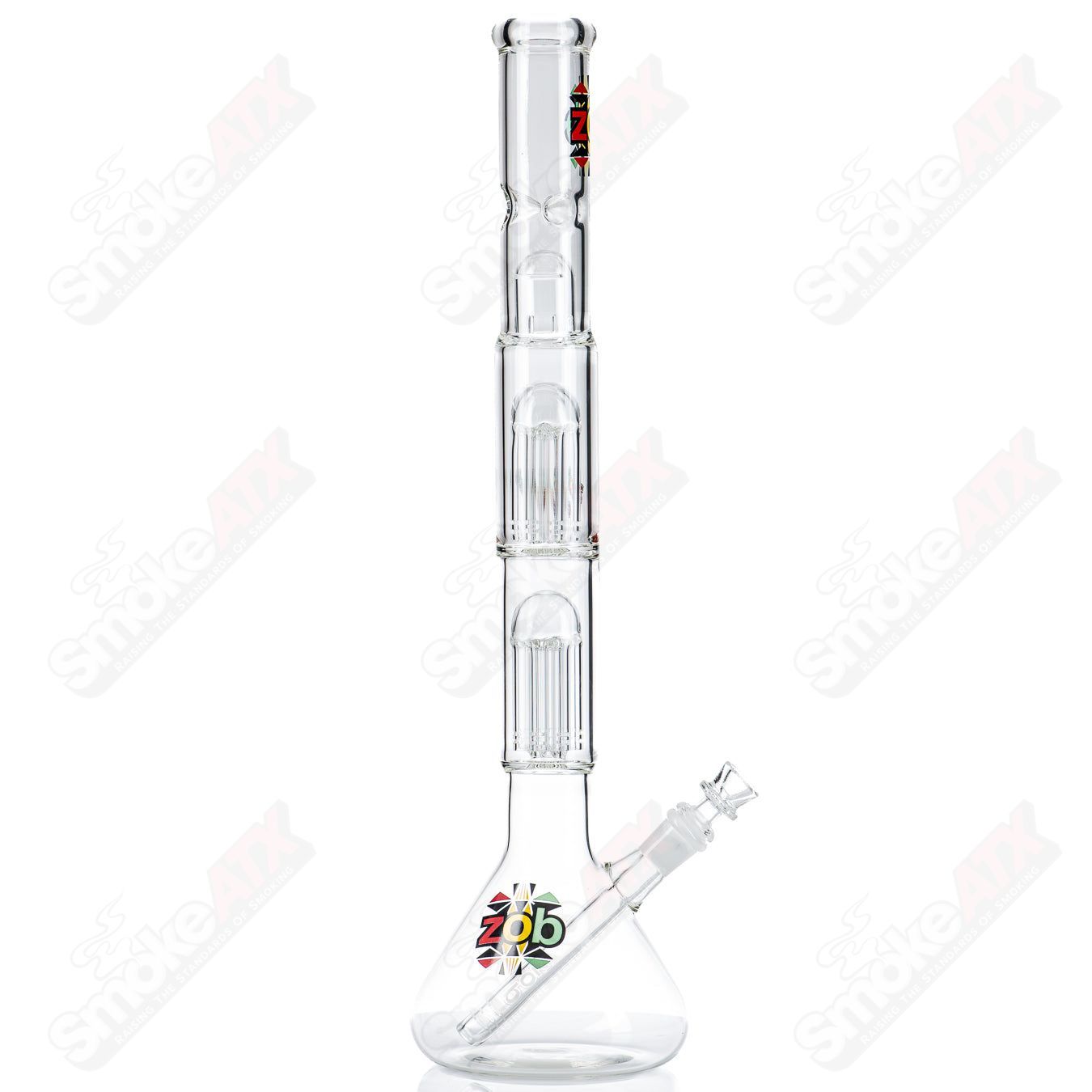 Mini Double 8 Arm Beaker (Rasta) ZOB - Smoke ATX