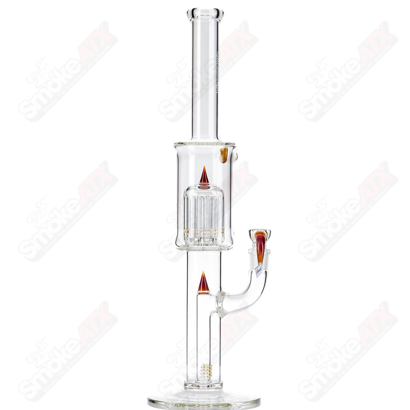 Sovereignty Glass Minor Serendipity Fixed 180 to 12 Arm with Millie heady glass pipe showing intricate design details