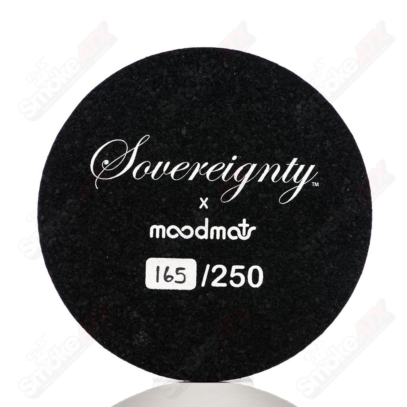 Sovereignty Glass Mood Mat Spiral LE 250 dab mat featuring a colorful spiral design for protecting surfaces during use.