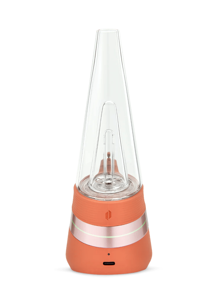 Puffco New Peak Canyon Smart E-Rig with sleek design, digital controls, and glass water chamber for vaporization.