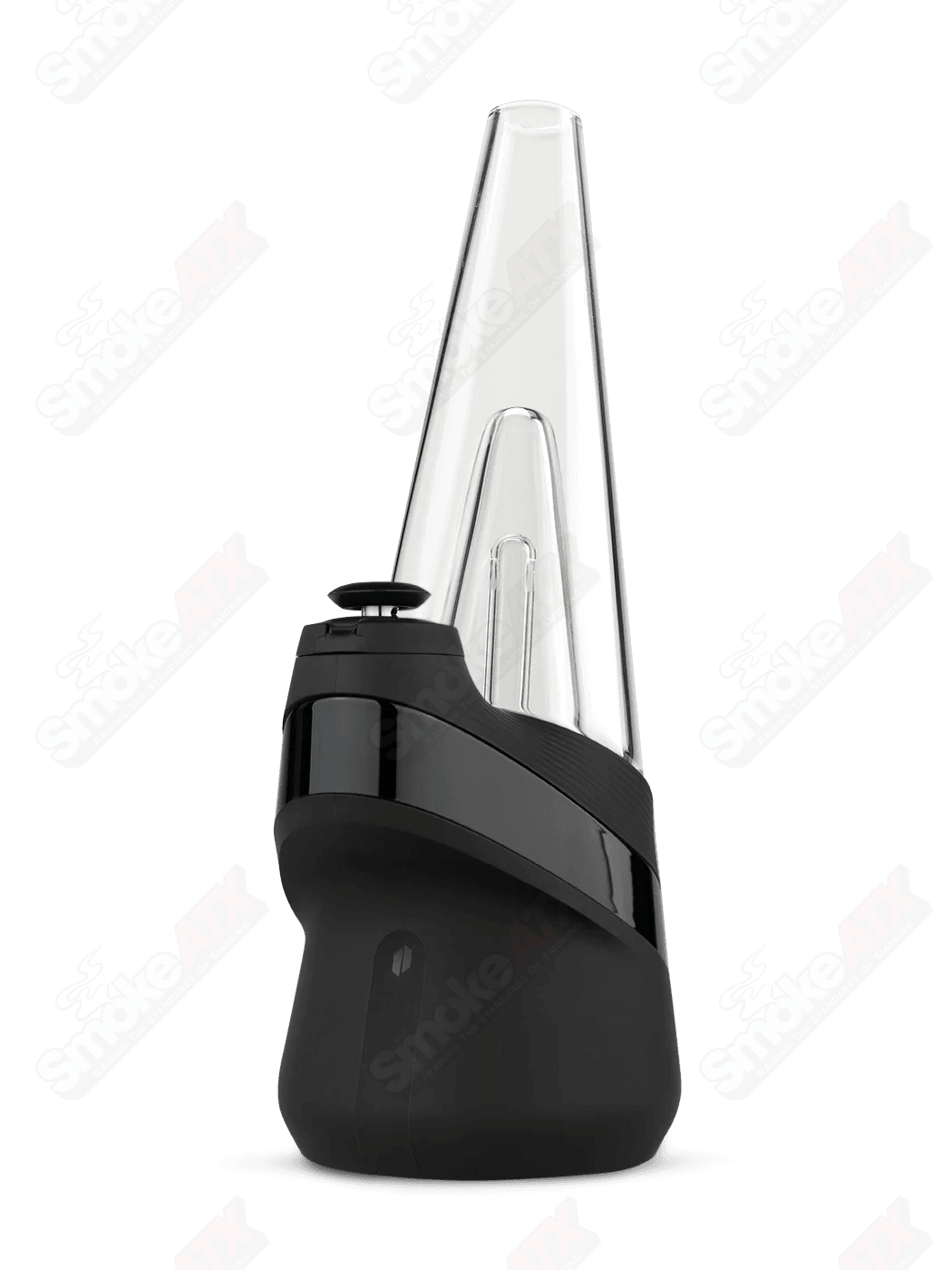 Puffco New Peak Onyx smart E-Rig with sleek black finish and digital display for efficient concentrates vaporization.