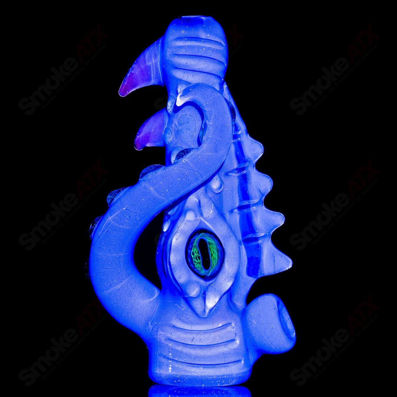 Colorful Mako Glass #2 Full Color Chillum, a vibrant heady glass chillum with intricate designs and smooth glass finish.
