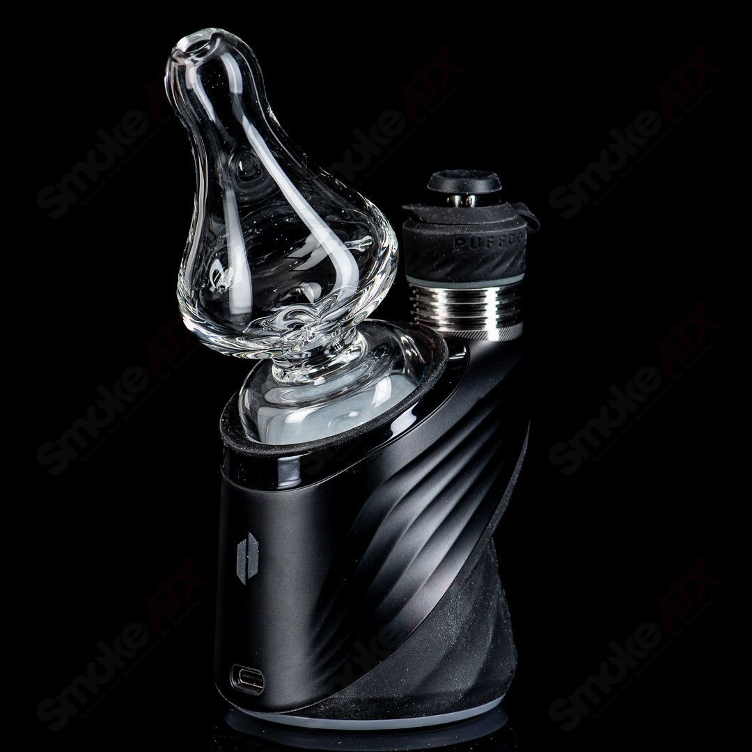 Black Label Classic Puffco Peak Dry Top glass attachment by American Helix, designed for Puffco Peak vaporizer.