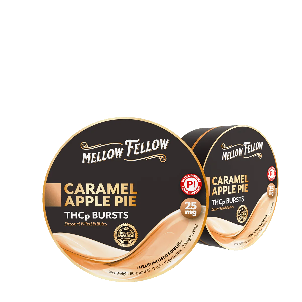 10ct x 2.5mg Caramel Apple Pie THC-P Burst Gummies Mellow Fellow - Smoke ATX