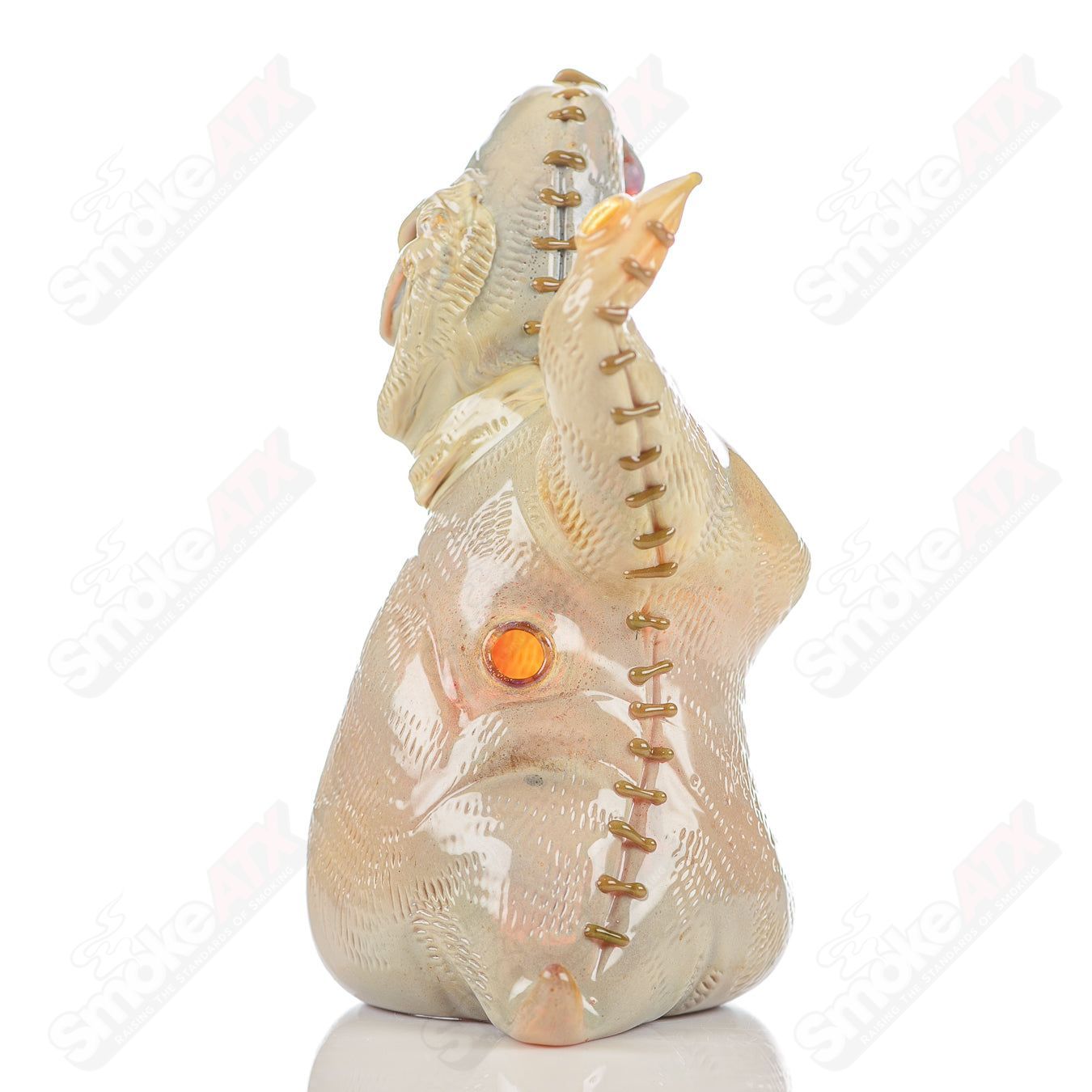 Oogie Boogie Squat Lock Dry Pipe Ghost Glass - Smoke ATX