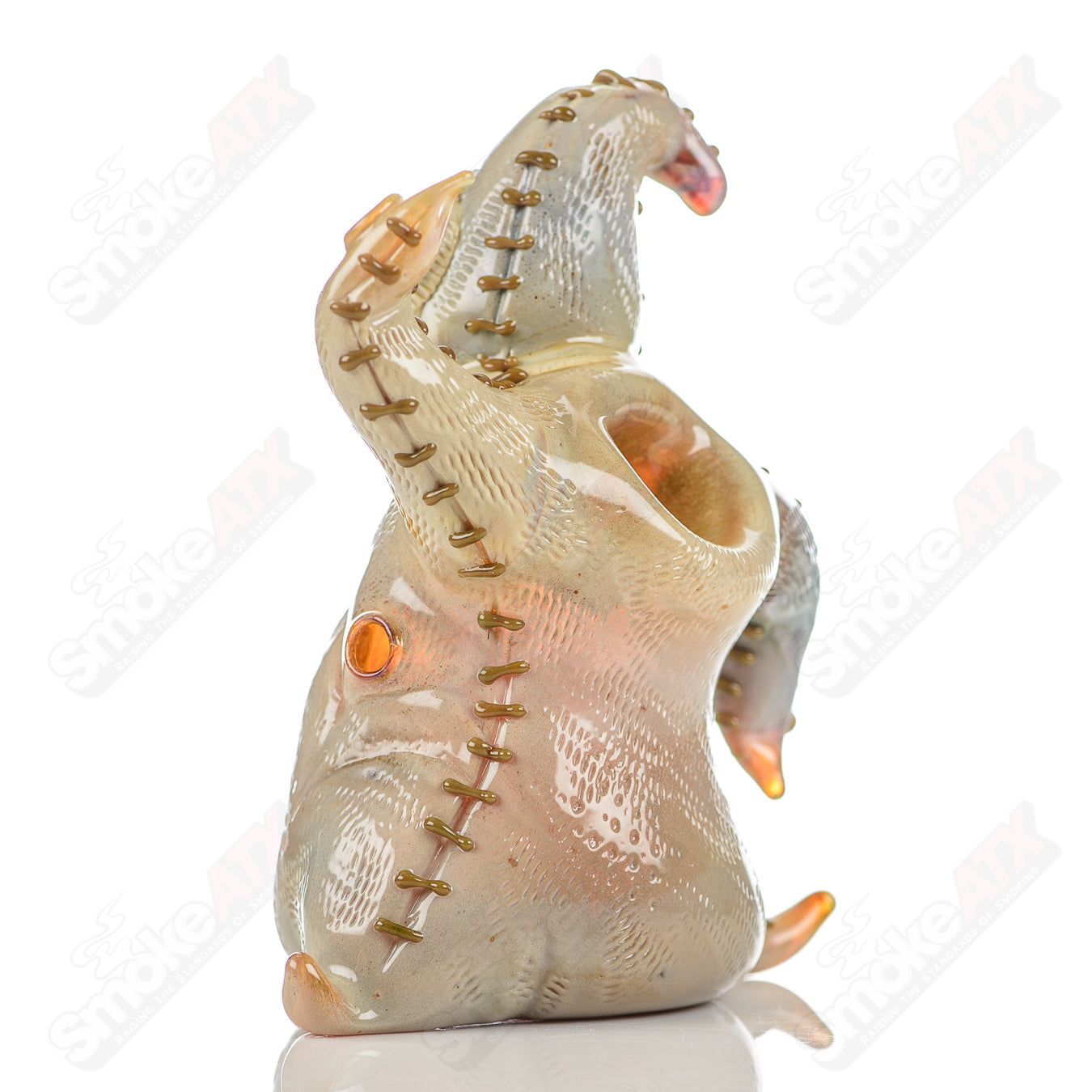 Oogie Boogie Squat Lock Dry Pipe Ghost Glass - Smoke ATX