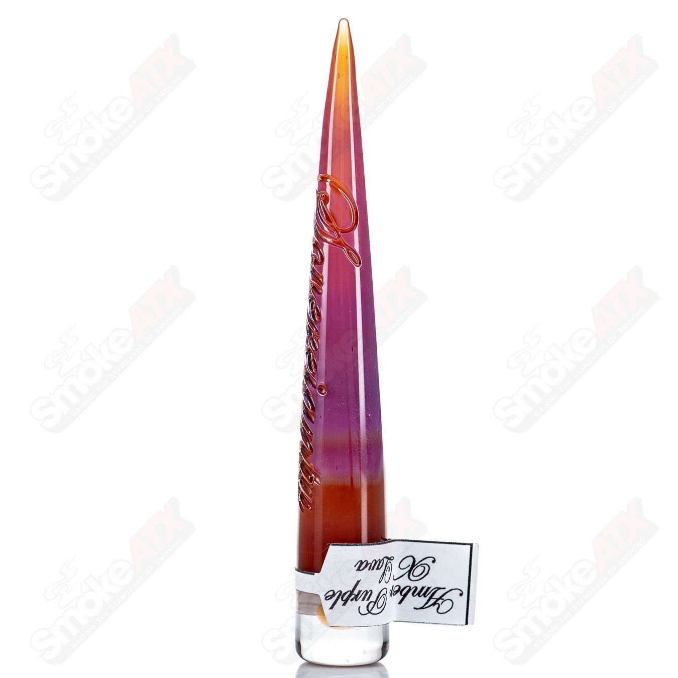 Sovereignty Glass Opal Accent Spiral Poker Tool with Amber Purple and Lava designs, crafted for heady glass enthusiasts.