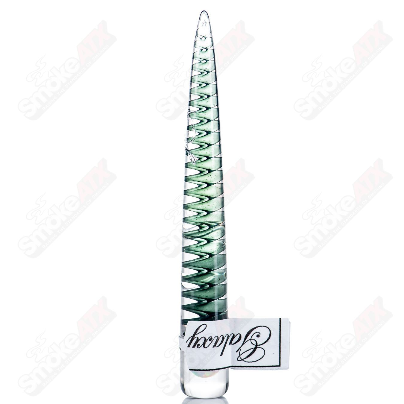Sovereignty Glass Galaxy Opal Accent Spiral Poker Tool, Heady Glass accessory with colorful spiral design and opal details.
