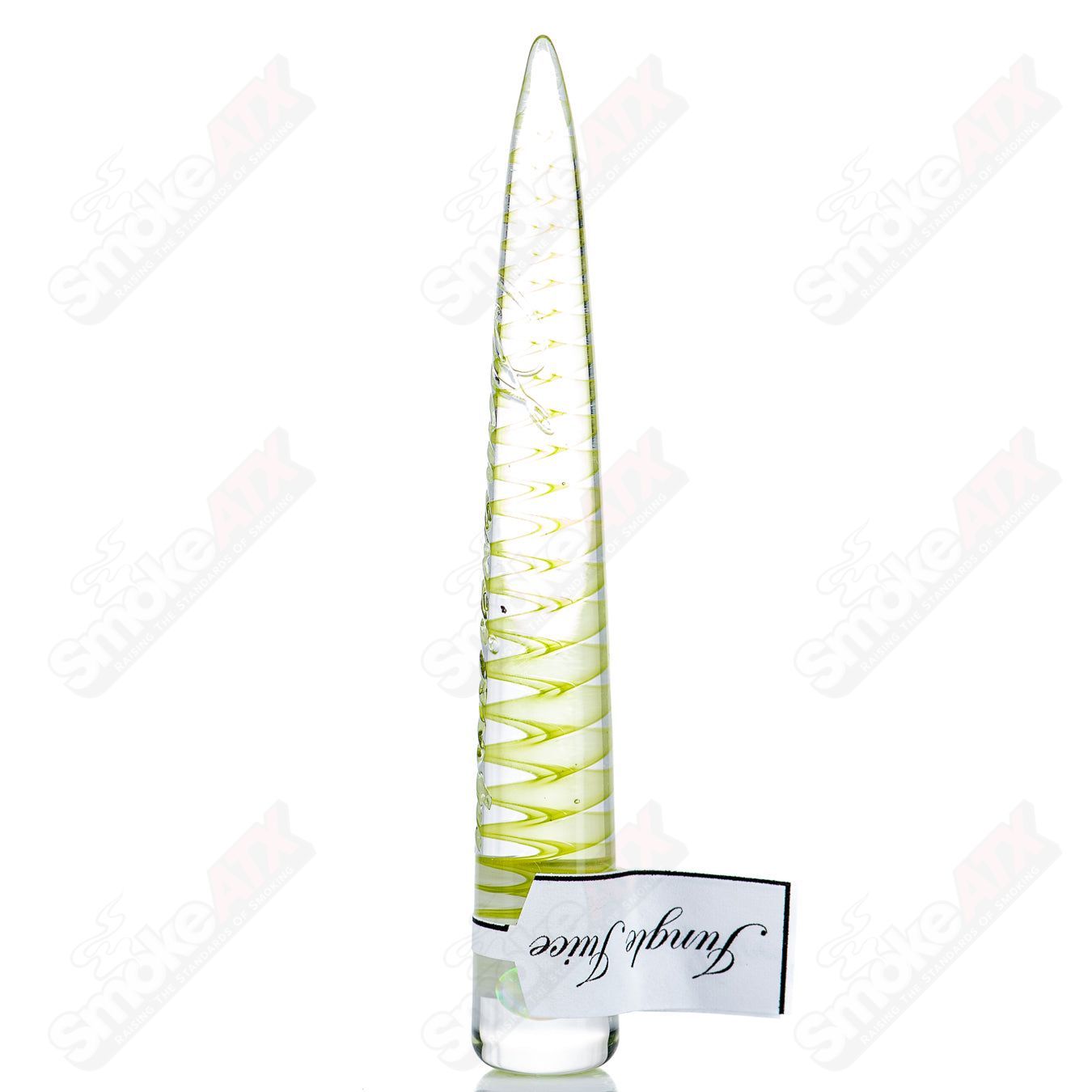 Sovereignty Glass Opal Accent Spiral Poker Tool in Jungle Juice color, heady glass accessory for smoking pipes and rigs.