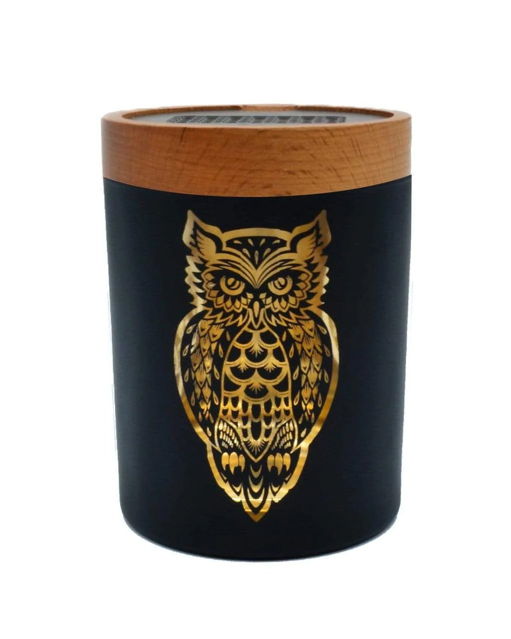 Orange Owllusion Small Smart Stash Container + Grinder Plate V Syndicate - Smoke ATX