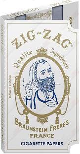 Pack of Zig Zag Original White Rolling Papers for rolling cigarettes, featuring the classic white paper design.