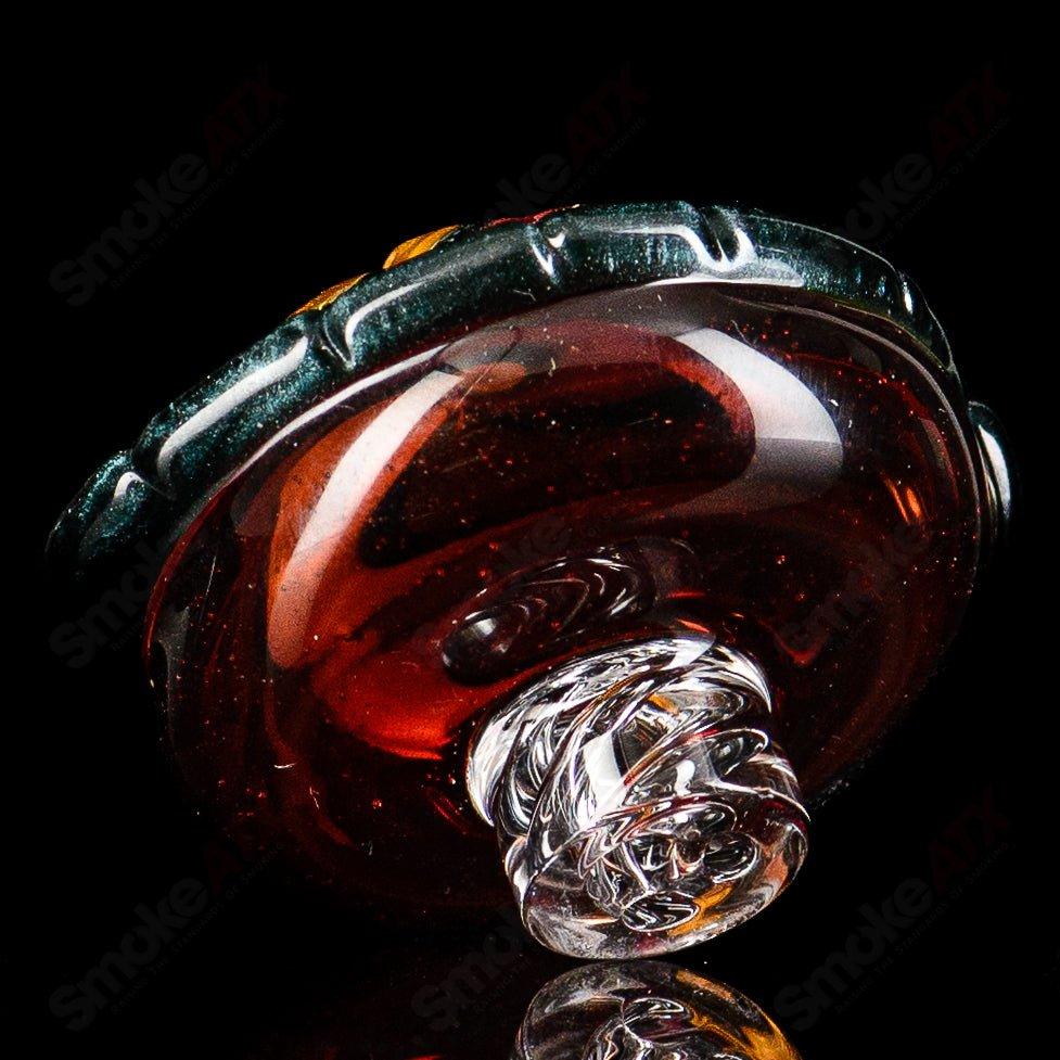 Turtle Time Shell Spin Flat Cap Glass accessory with a clear glass design featuring shell and turtle motifs.