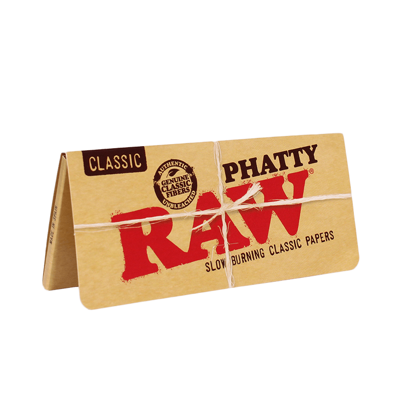 RAW PHATTY rolling papers for smoking, featuring thick, high-quality RAW rolling papers for a smooth rolling experience.