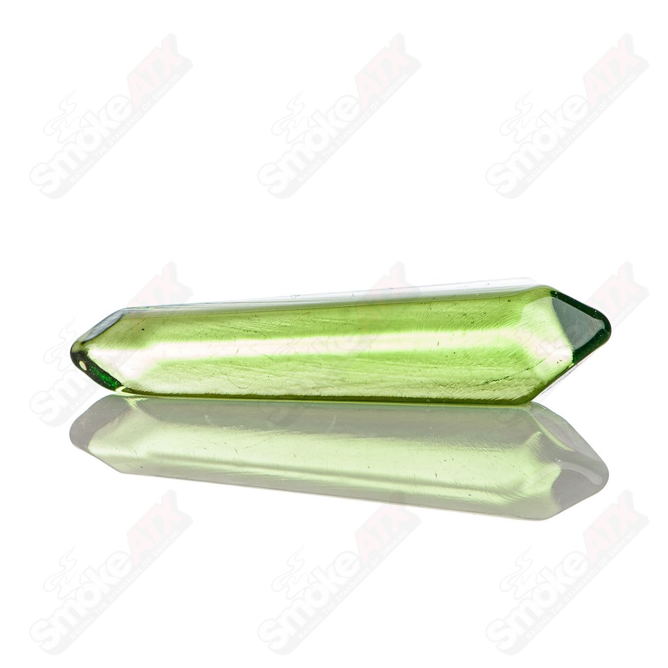 Phil Siegel Green Terp Crystal heady glass with pearls and inserts, showcasing intricate glasswork and vibrant green accents.