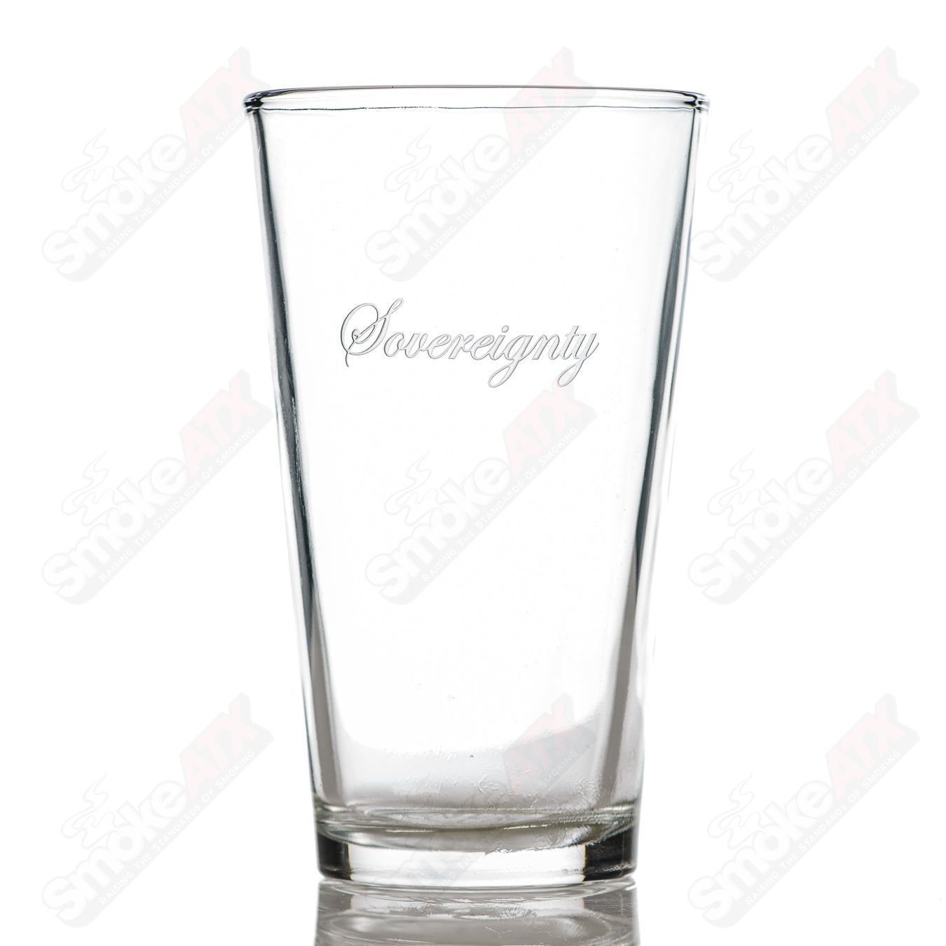 Pint Glass w/ Logo Sovereignty - Smoke ATX