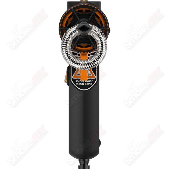 Handheld Plenty vaporizer by Storz & Bickel for dry herbs, featuring digital controls and a sleek design.