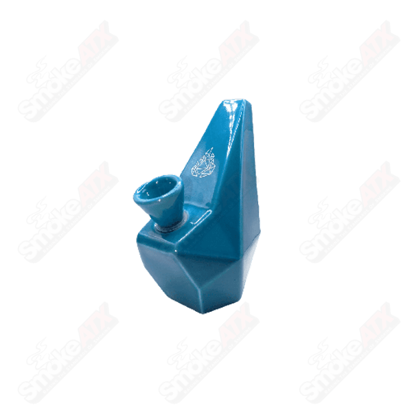 Polygon ceramic waterpipe by BRNT Designs featuring a geometric shape and modern ceramic design for smooth smoking.
