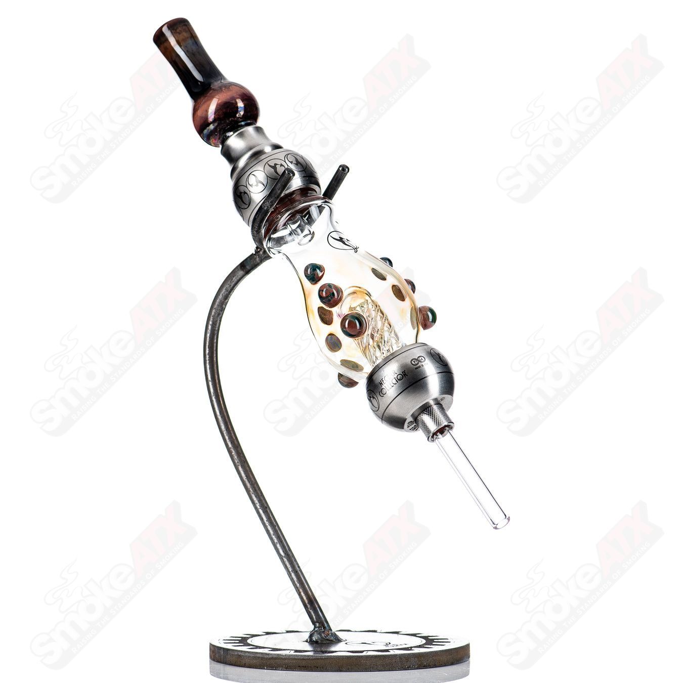 Pro Delux Kit w/stand Aurora Nectar Collector - Smoke ATX