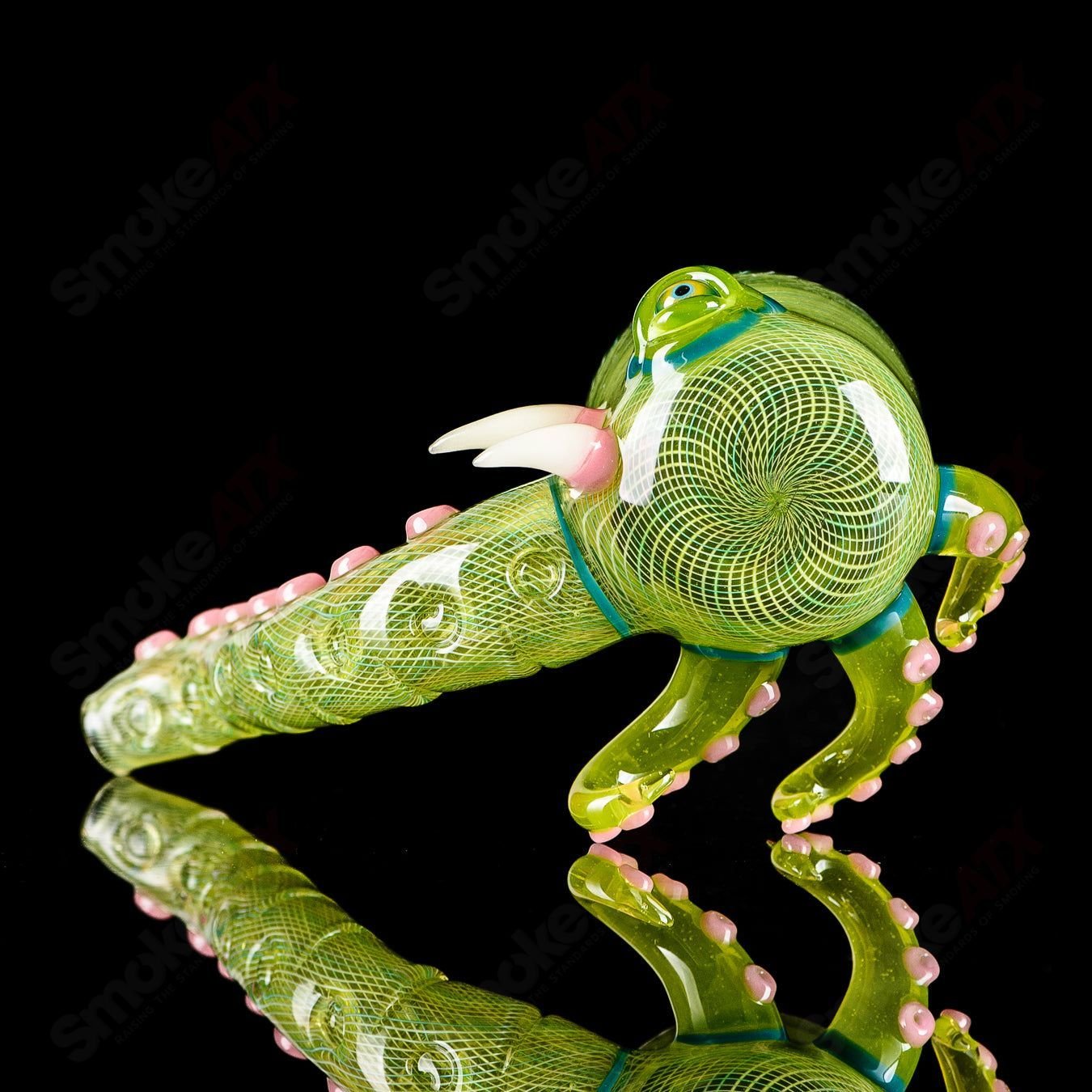 Proxy Sherlock heady glass by Dosa & SALT Glass featuring intricate glasswork and a Sherlock-inspired design.