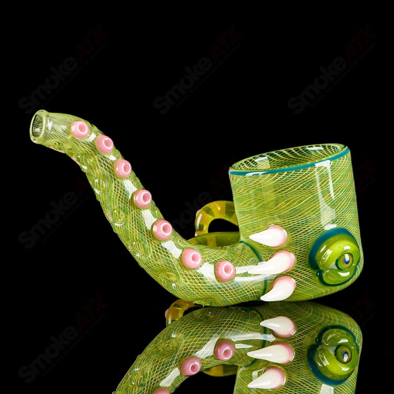Proxy Sherlock heady glass by Salt Glass featuring intricate glasswork and a Sherlock-inspired design.
