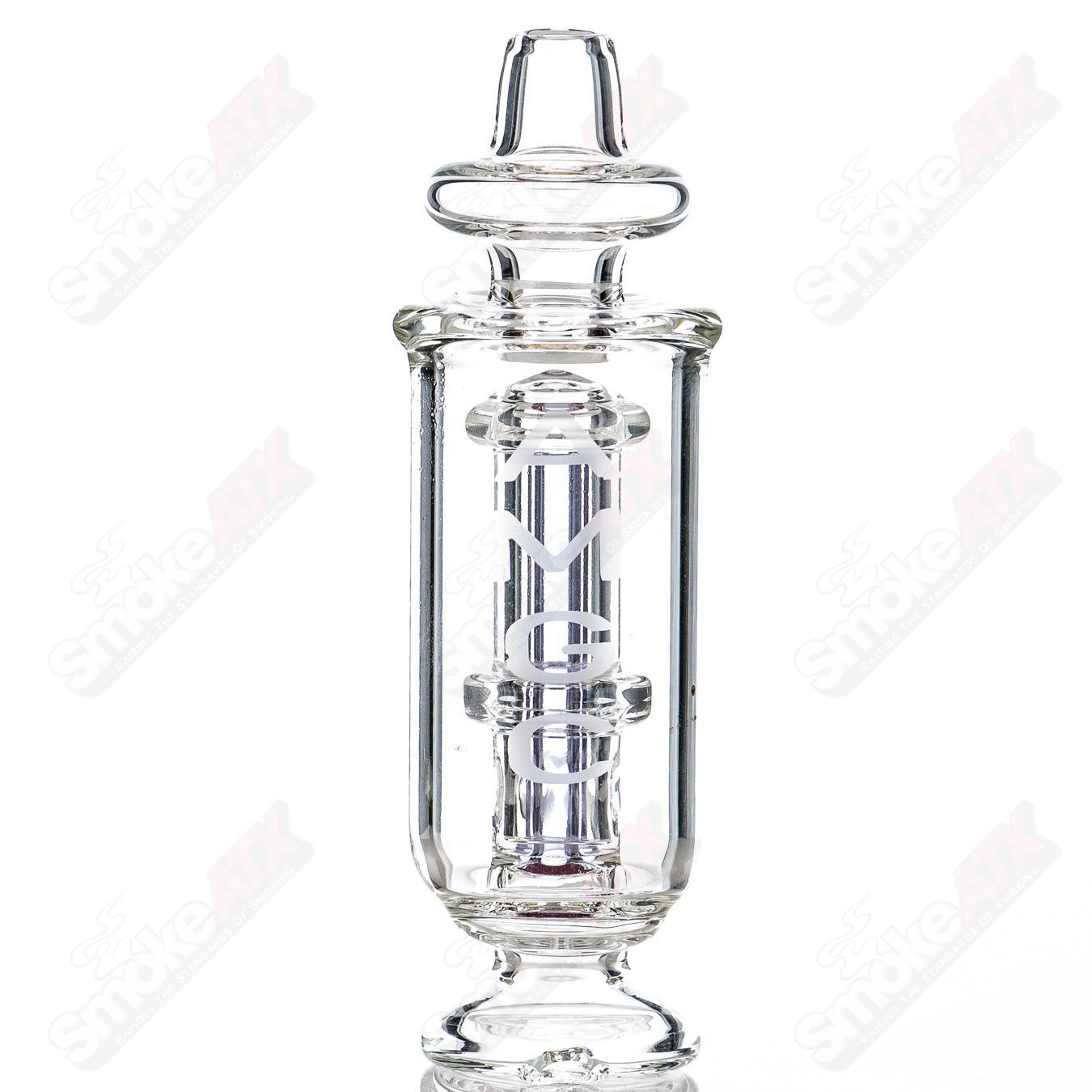 Purple accent glass Puffco attachment by Austin Made Glass Co, designed as a stylish accessory for Puffco devices.
