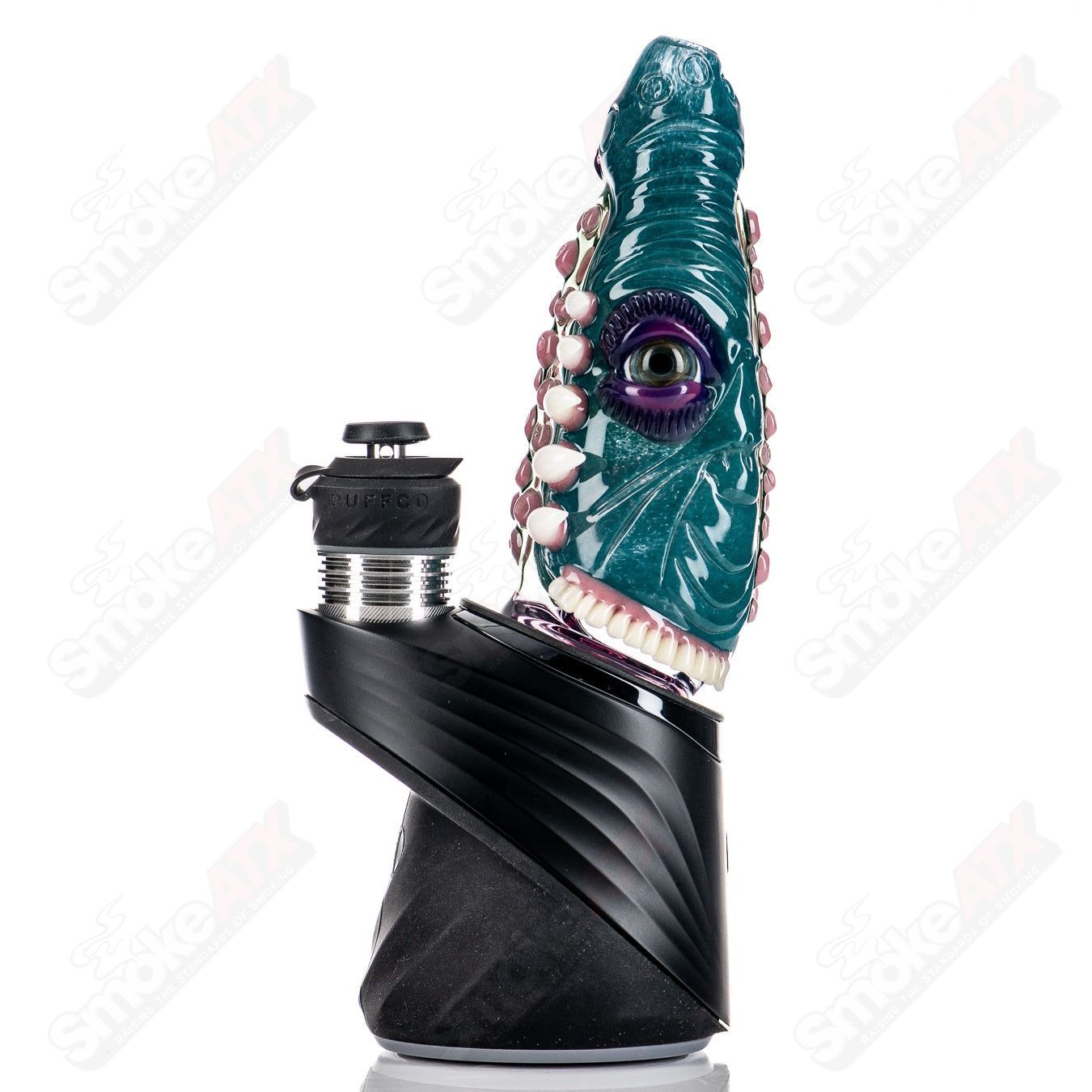 Salt Glass Puffco Top, a sleek heady glass accessory designed for Puffco vaporizers, with intricate glasswork and stylish details.