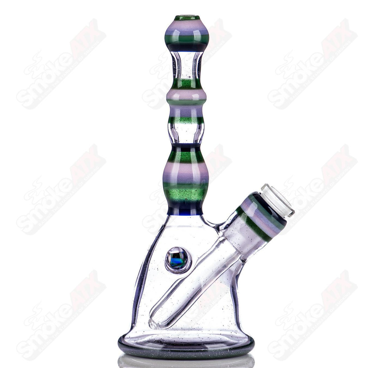 Purple mini tube concentrate rig by Doug Zolbert, heady glass with vibrant purple design, perfect for dabbing.