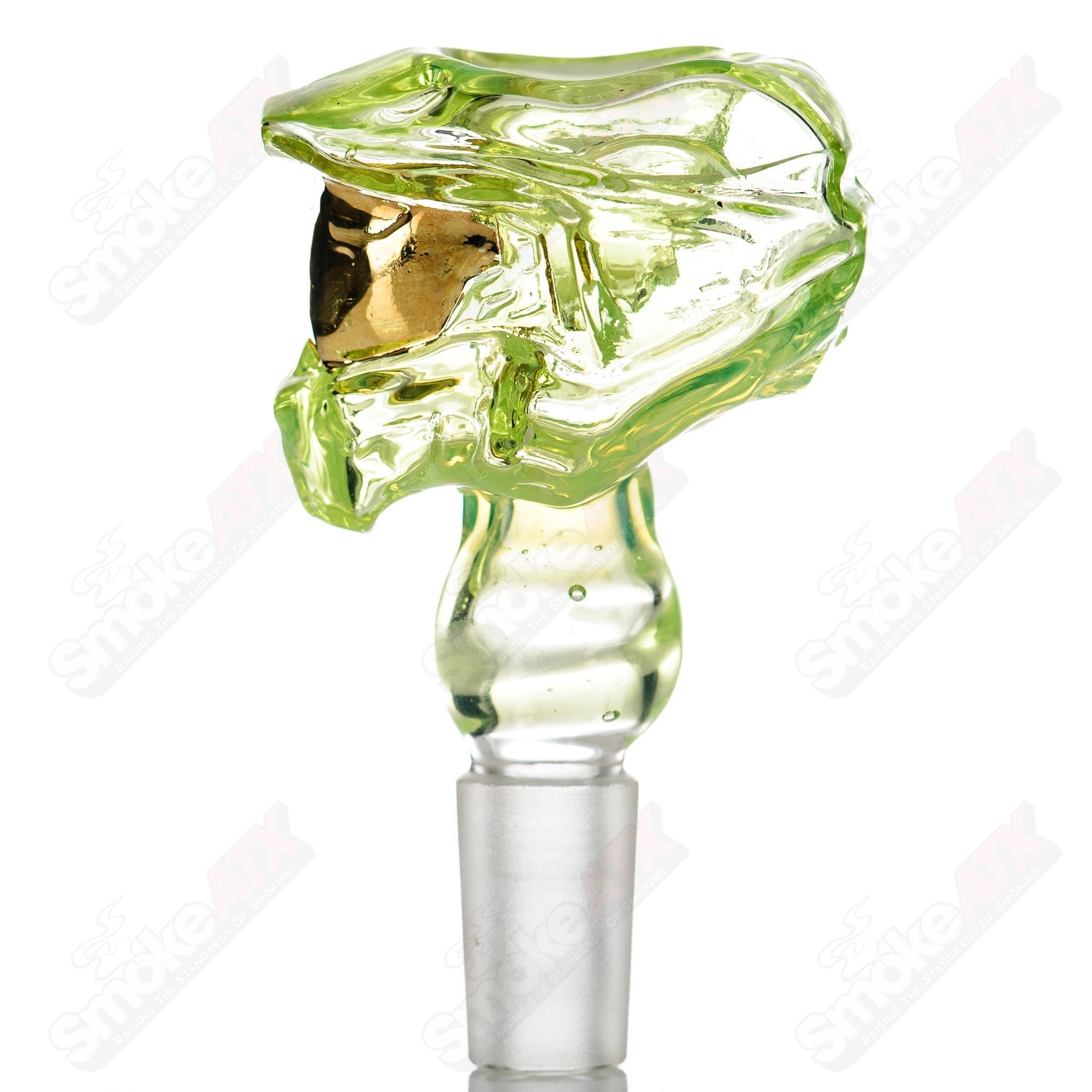 Smoke ATX Tony Kazy 14mm Halo Slide glass bowl with clear design and intricate details for smoking accessories.