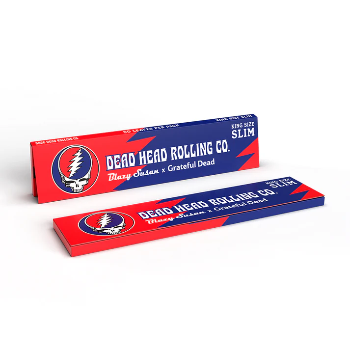 50ct King Size Slim Rolling Papers Dead Head Rolling Co. G.D. X Blazy Susan - Smoke ATX