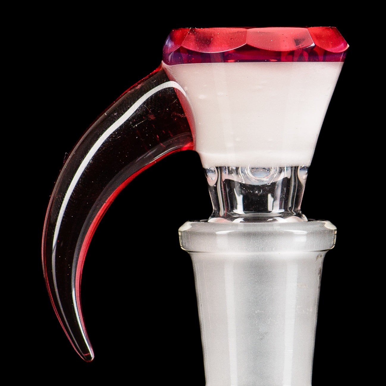 14mm Faceted Slide Pheonix/White Satin Seth Jones - Smoke ATX