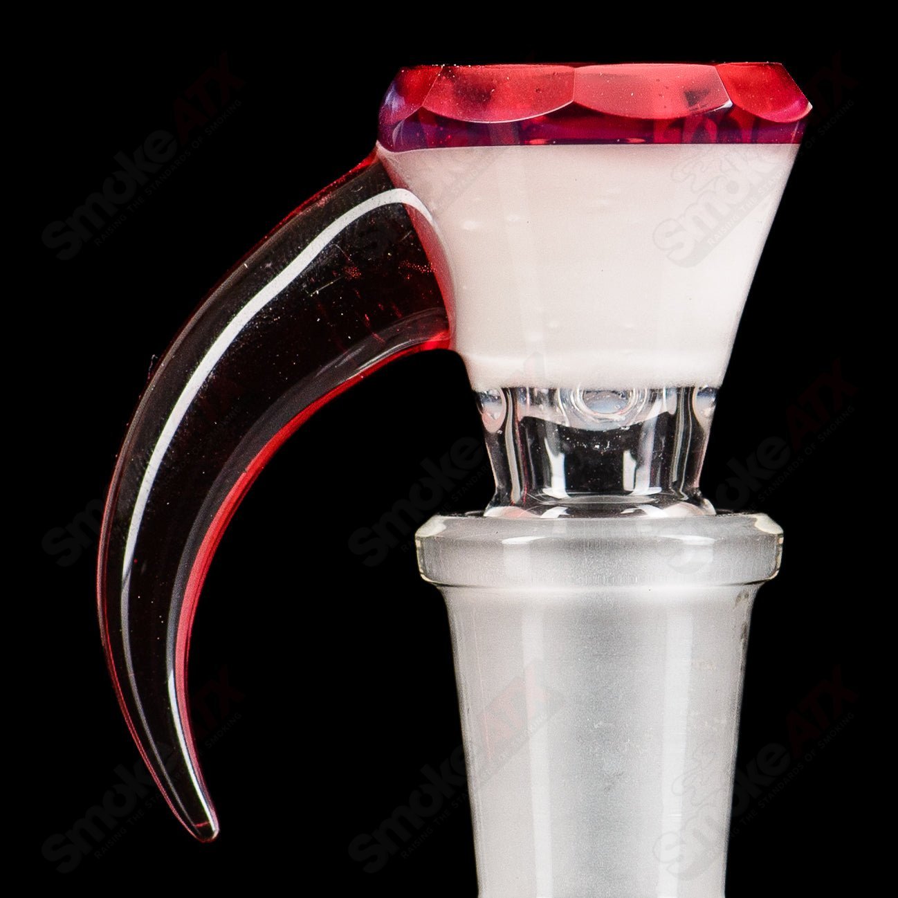 14mm Faceted Slide Pheonix/White Satin Seth Jones - Smoke ATX