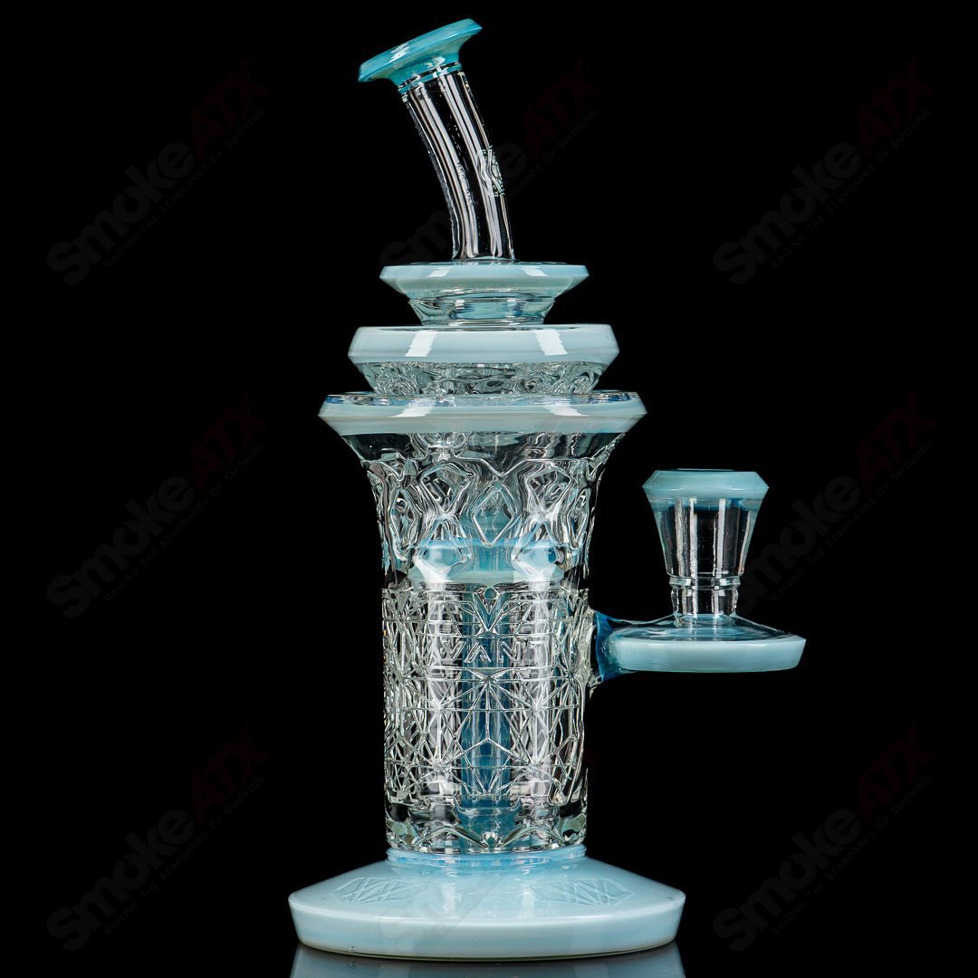 Avant-Garde Heady Glass Full Accent Outside Incycler 2.0 incycler with intricate design and vibrant colors.