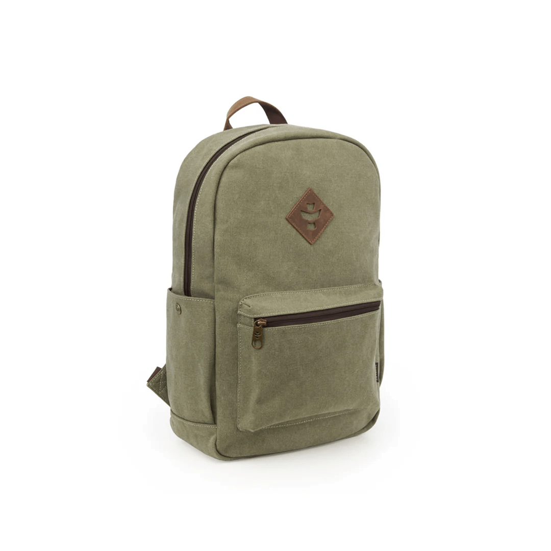 Revelry The Explorer smell-proof backpack, a stylish lifestyle bag with secure zipper closure and durable design for everyday use.