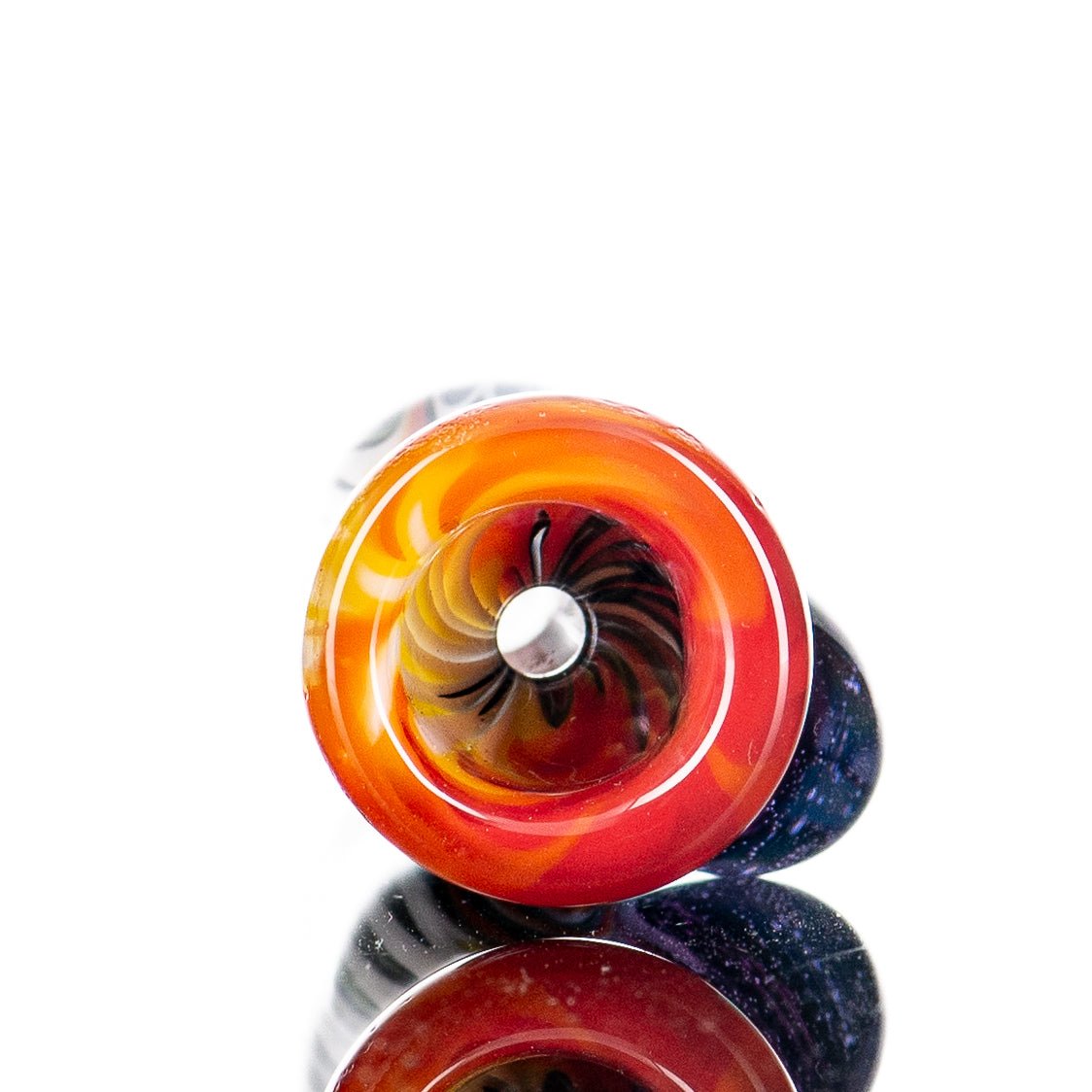 JMK Glass Rewig Chillum, clear glass smoking pipe with smooth finish and compact design, designed for easy use.
