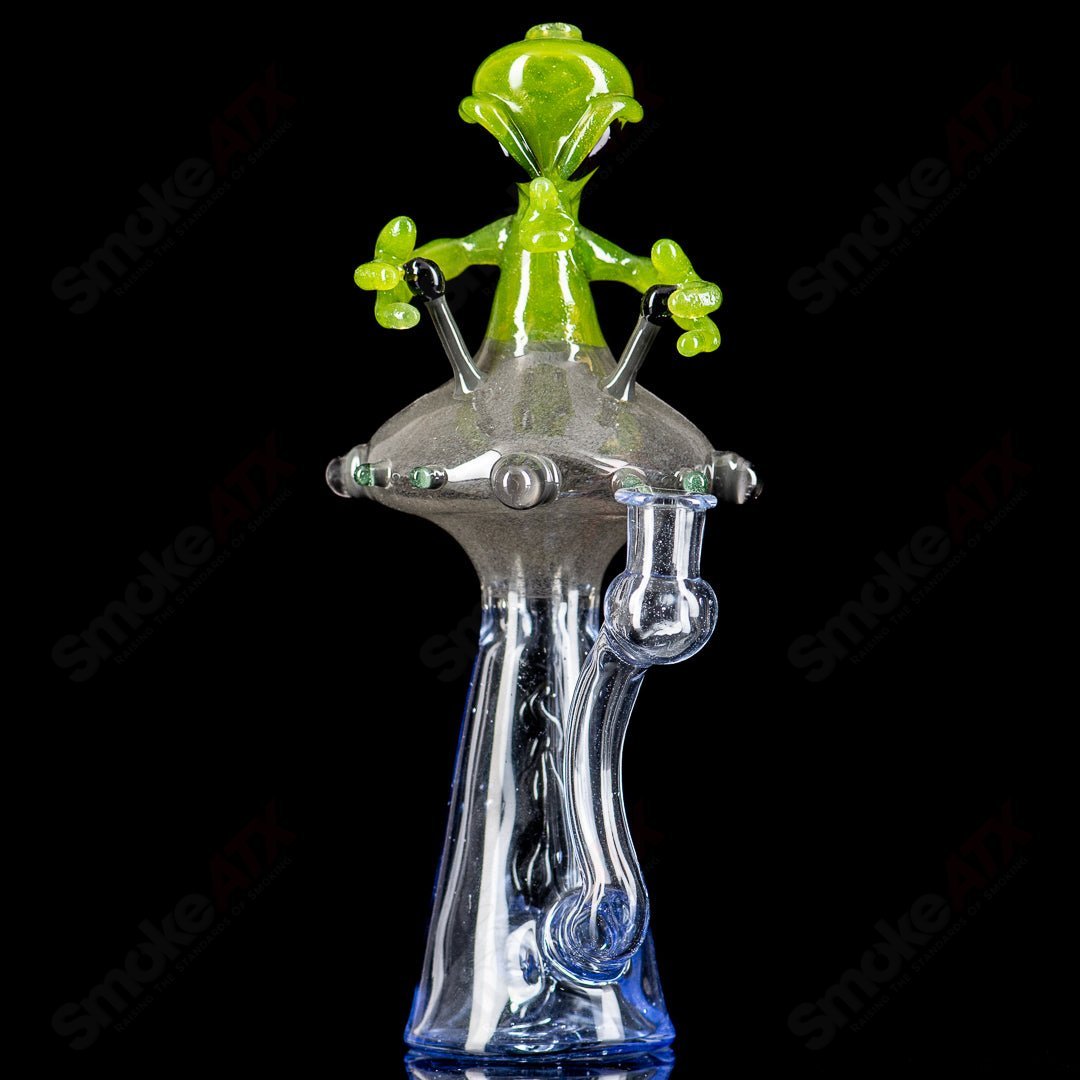 Colorful Alien Rig by Als Boro Creation, a heady glass concentrate rig with intricate design and vibrant details.